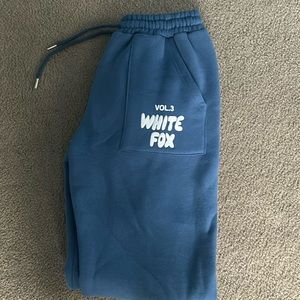 white fox joggers